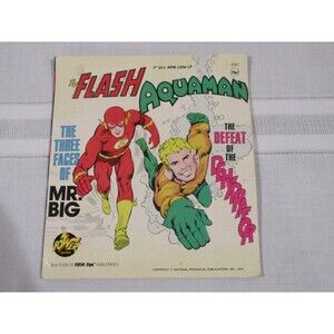 Vtg.1975 Flash/Aquaman The 3 Faces of Mr. Big 7" 33 1/3 Little LP Power Records